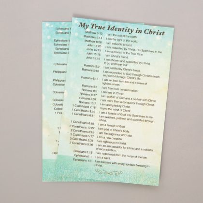 My True Identity in Christ Prayer Card